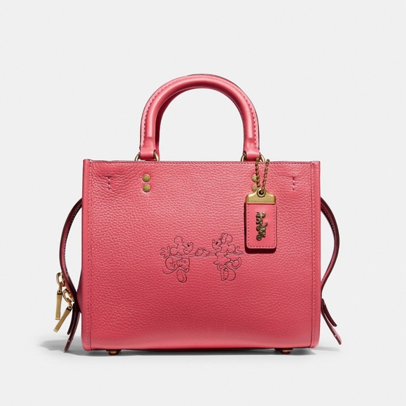 NEW!💕Disney X Coach Rogue 25 With Mickey Mouse And Minnie Mouse - Picture 1 of 6